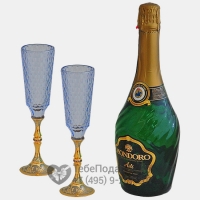Набор Эксклюзив - Бутылка шампанского и два фужера
